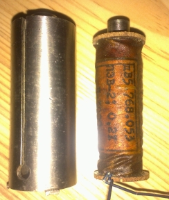 Old electromagnet, disassembled